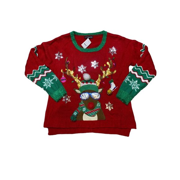 33 Degrees Ugly Reindeer Christmas Sweater Size XXL - Picture 2 of 7